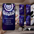 Smartphone displaying Customisable Indian Wedding Invitation Video Template: Blue & White