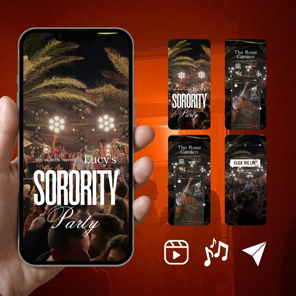 Customizable Party Video Template: Outdoor, E-Invite (Digital Download) Simply Edit, Festival Vibes