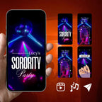 Customizable Party Video Template: Lights, E-Invite (Digital Download) Simply Edit, Late Night