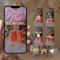 Customizable Baby Shower Video Template: Little Snowflake Girl, E-Invite (Digital Download) Simply Edit, Welcome Girl