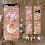 Customizable Baby Shower Video Template: Pink Line, E-Invite (Digital Download) Simply Edit, Sleek Minimalist