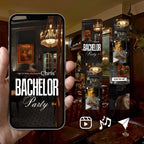 Customizable Bachelor Party Video Template: Lounge, E-Invite (Digital Download) Simply Edit, Absolute Class