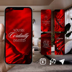Customizable Western Wedding Invitation Video: Red & White, E-Invite (Digital Download) Simply Edit, Impress Family