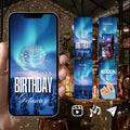 Customizable Adult Birthday Video Template: Northern Lights, E-Invite (Digital Download) Simply Edit, Mystical Vibes