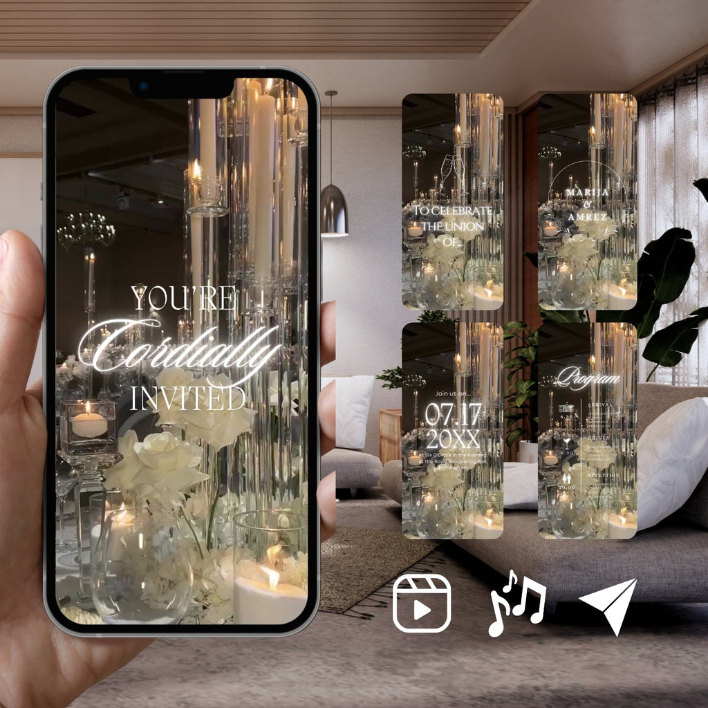 Customizable Western Wedding Invitation Video Template: Wedding Hall, E-Invite (Digital Download) Simply Edit, Impress Family