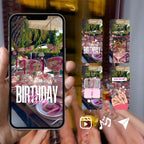 Customizable Girls Party Video Template: Outdoor, E-Invite (Digital Download) Simply Edit, Aesthetic Vibes
