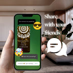 Hand holding smartphone with Customisable Indian Wedding Invitation Video Template: Gold & White