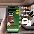 Hand holding smartphone with Customizable Arab Wedding Invitation Video: Dubai Night (Digital e-Invite) Simply Edit