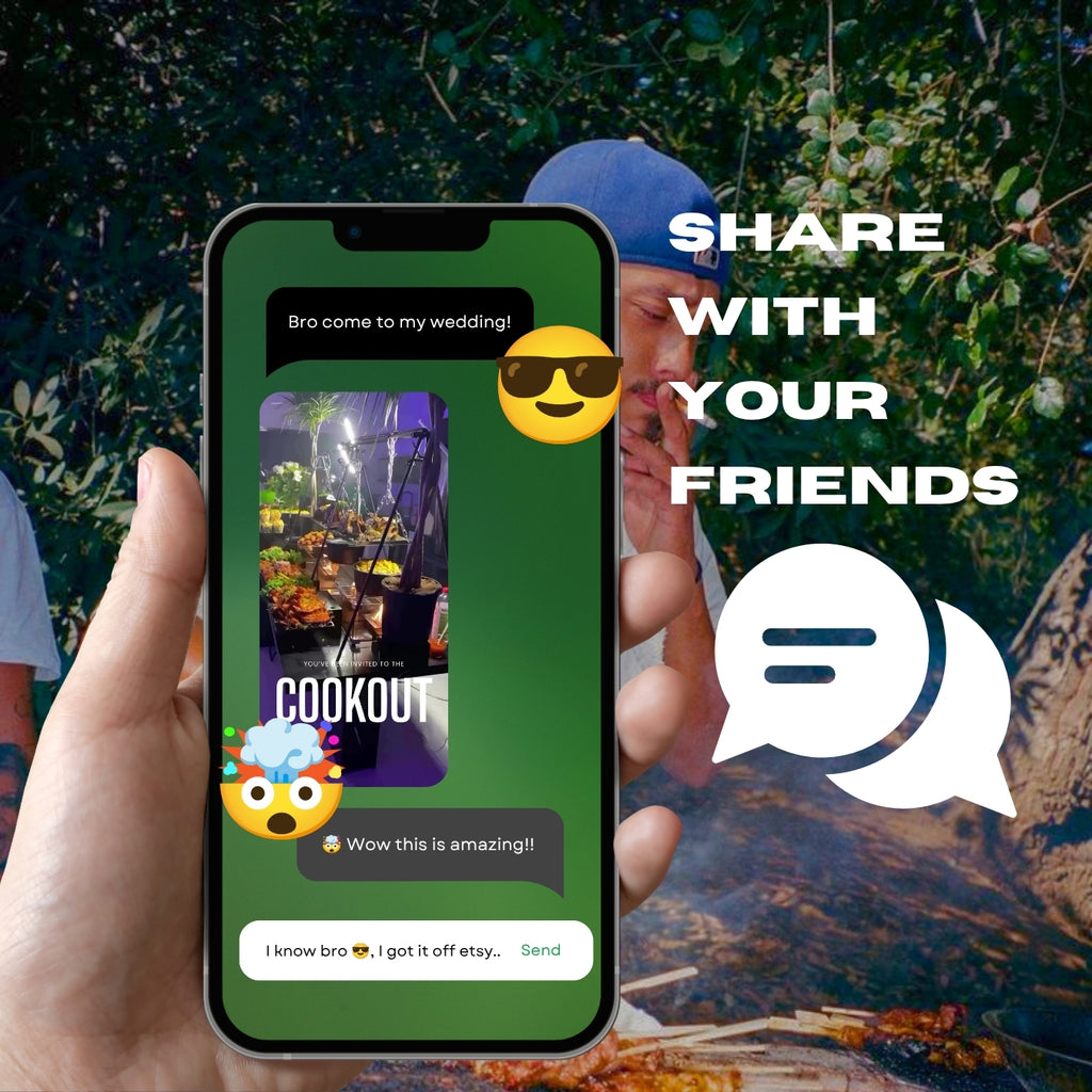 Customizable Cookout Video Template: Display, E-Invite (Digital Download) Simply Edit, Gourmet Spread