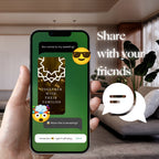 Hand holding smartphone with Customisable Islamic Wedding Invitation Video Template: Gold & White
