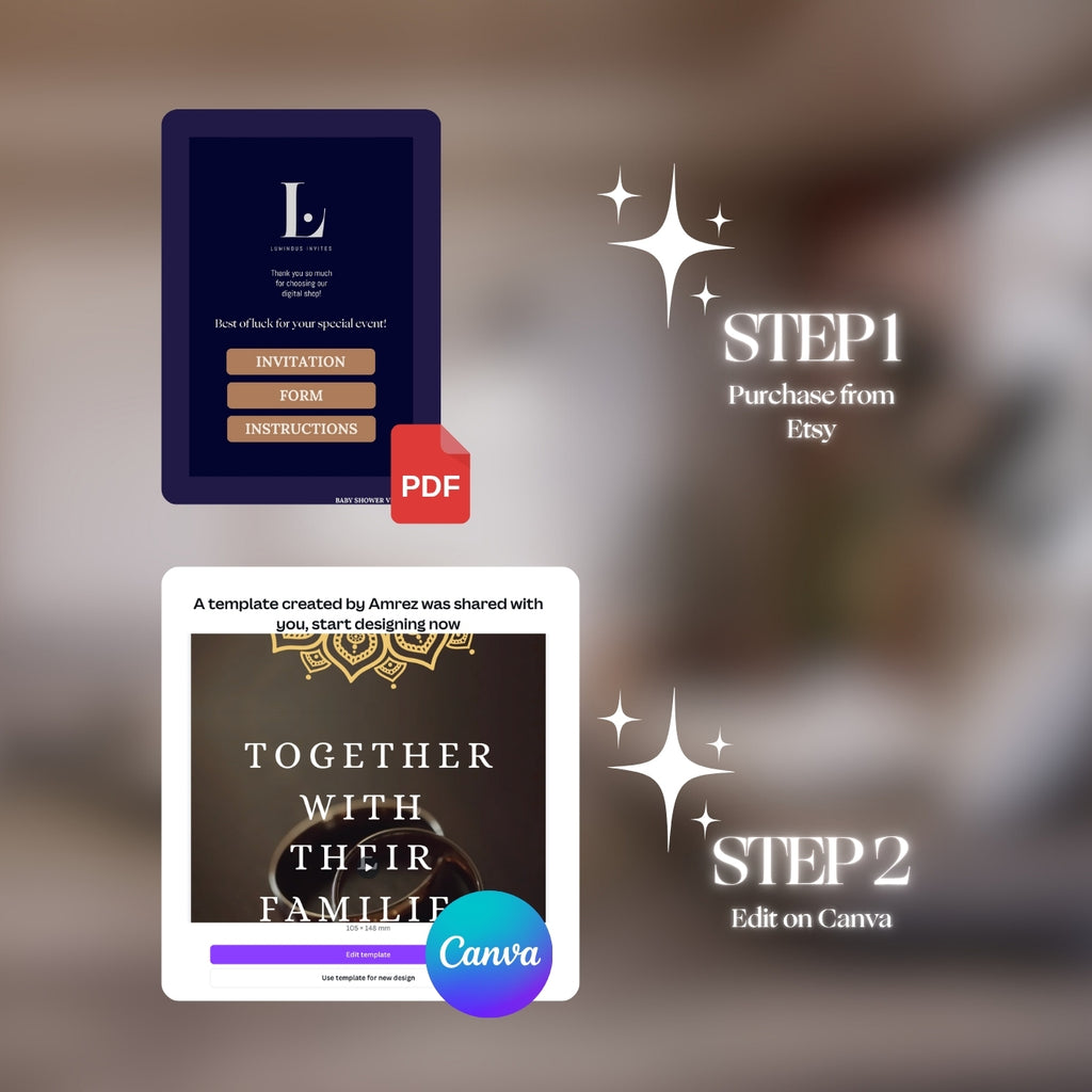 Customizable Western Wedding Invitation Video Template: Beach, E-Invite (Digital Download) Simply Edit, Celebrate Love