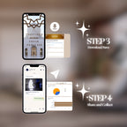 App steps for Customizable Arab Wedding Invitation Video: White Masjid (Digital e-Invite) Simply Edit