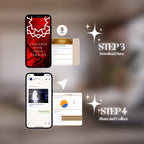 App steps for Customisable Islamic Wedding Invitation Video Template: Red & White