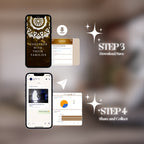 App steps for Customisable Indian Wedding Invitation Video Template: Gold & White