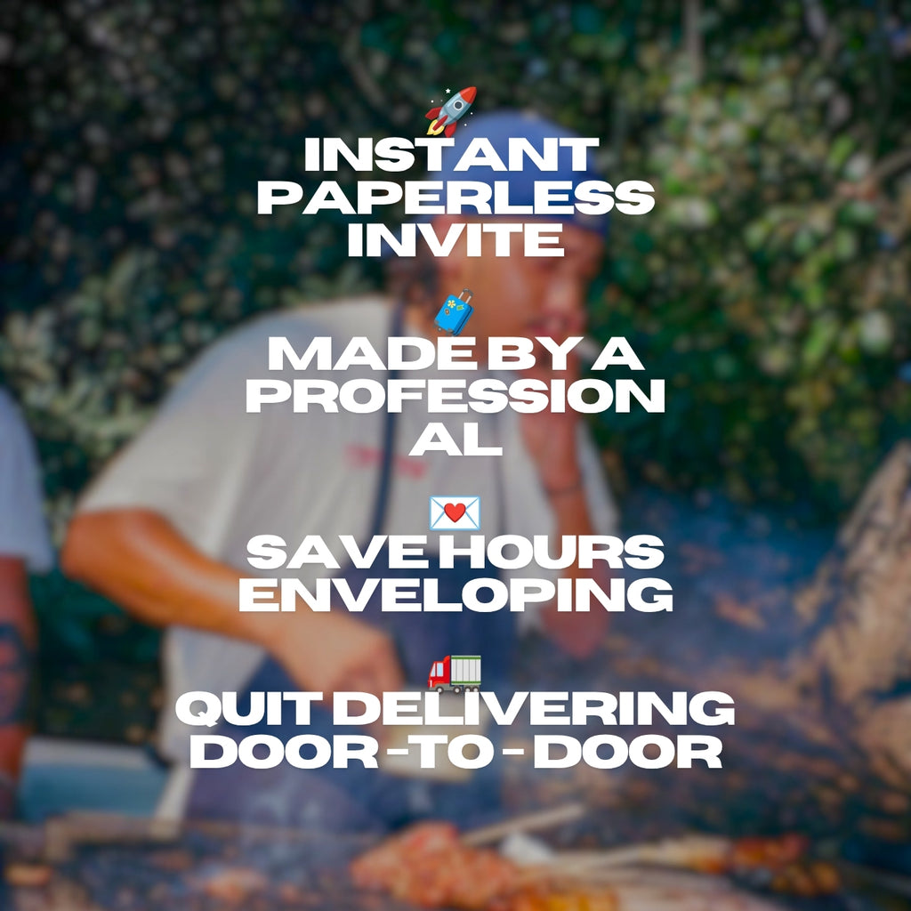 Customizable Cookout Video Template: Display, E-Invite (Digital Download) Simply Edit, Gourmet Spread