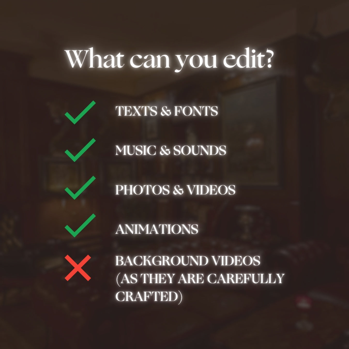 Customizable Bachelor Party Video Template: Lounge, E-Invite (Digital Download) Simply Edit, Absolute Class