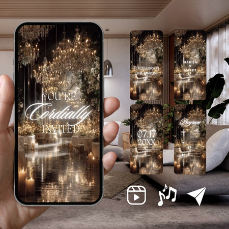 Customizable Western Wedding Invitation Video Template: Fantastical, E-Invite (Digital Download) Simply Edit, Impress Friends