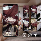 Smartphone displaying Customizable Western Wedding Invitation Video Template: Wedding Dance