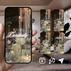 Smartphone displaying Customizable Western Wedding Invitation Video Template: Wedding Hall