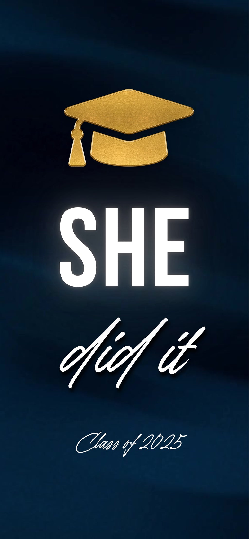 Customizable Graduation Video Template: She Did It, E-Invite (Digital Download) Simply Edit, Triumphant Moment