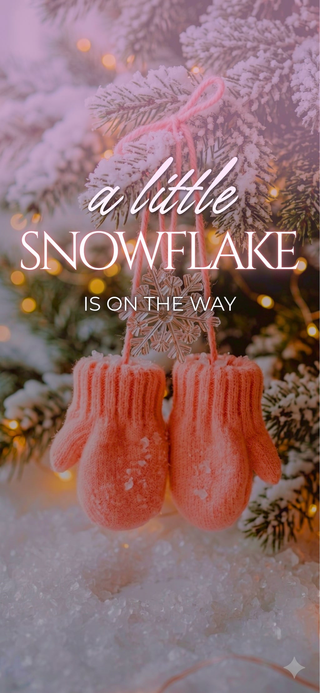 Customizable Baby Shower Video Template: Little Snowflake Girl, E-Invite (Digital Download) Simply Edit, Welcome Girl