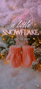 Customizable Baby Shower Video Template: Little Snowflake Girl, E-Invite (Digital Download) Simply Edit, Welcome Girl
