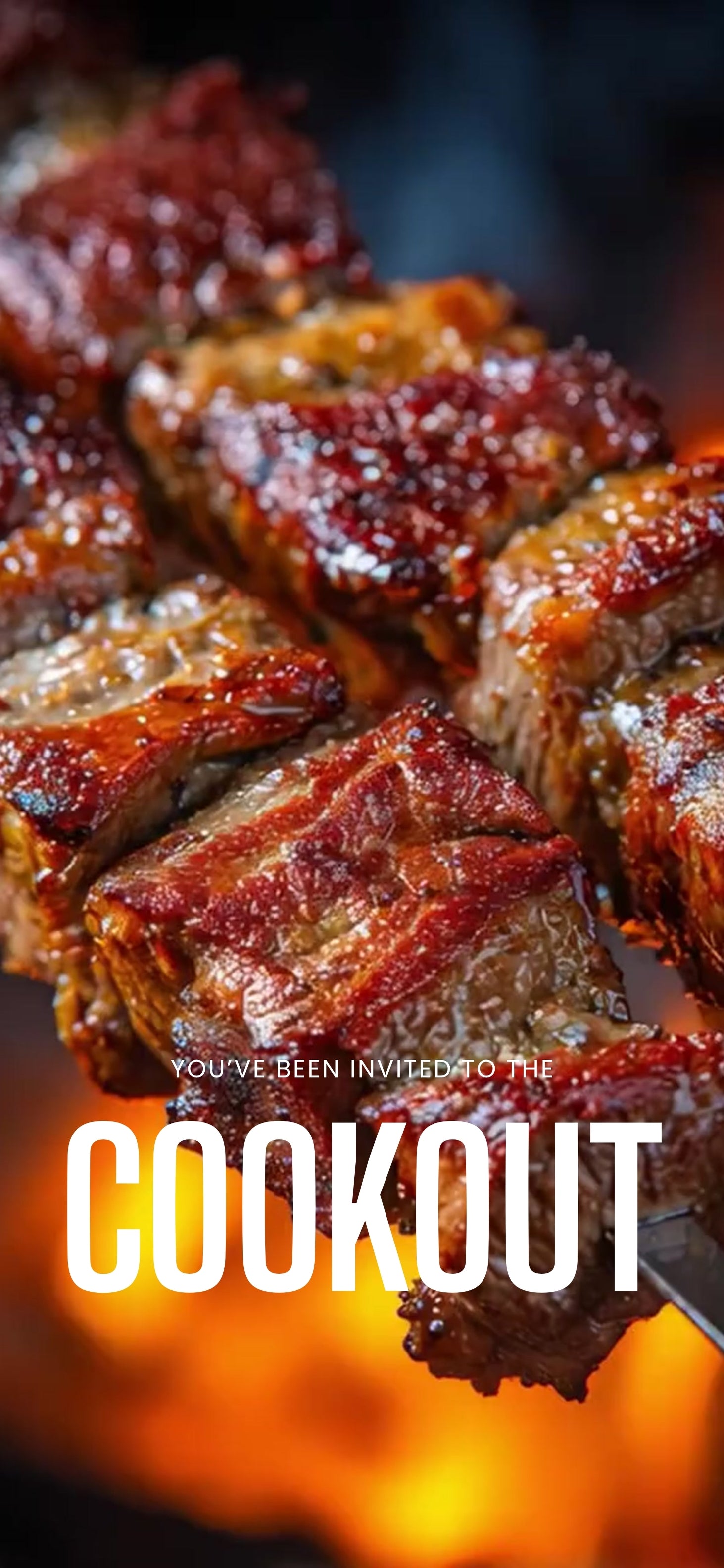 Customizable Cookout Video Template: Skewer, E-Invite (Digital Download) Simply Edit, Foodie Hype