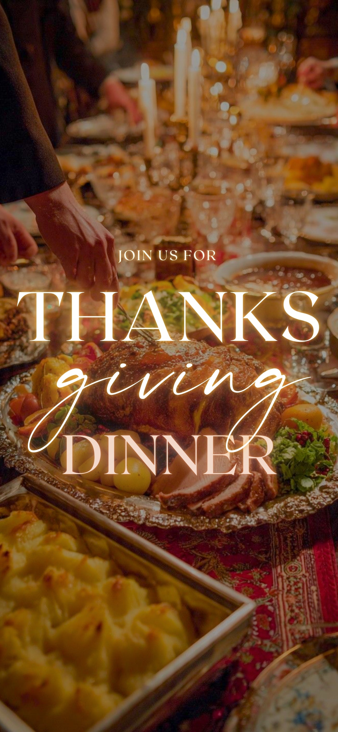 Customizable Thanksgiving Video Template: Feast, E-Invite (Digital Download) Simply Edit, Gather Family