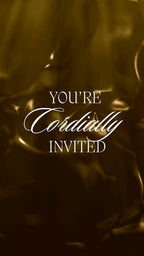 Customizable Anniversary Invitation Video Template: Gold, E-Invite (Digital Download) Simply Edit, Impress Family