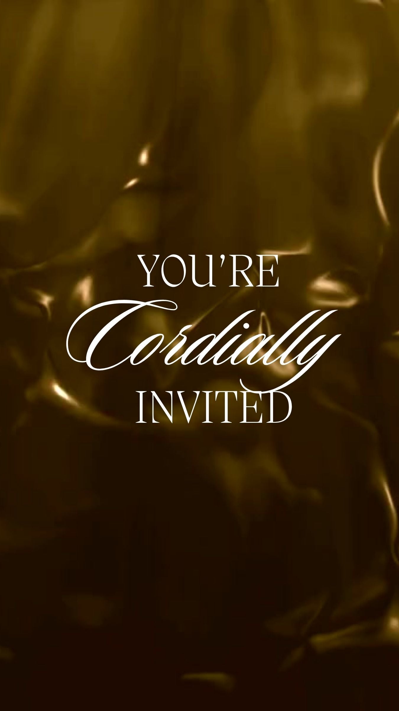 Customizable Anniversary Invitation Video Template: Gold, E-Invite (Digital Download) Simply Edit, Impress Family