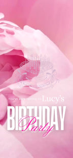 Customizable Adult Birthday Video Template: Pink Rosey, E-Invite (Digital Download) Simply Edit, Turn Heads