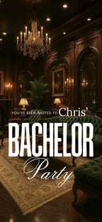 Customizable Bachelor Party Video Template: Vintage, E-Invite (Digital Download) Simply Edit, Turn Heads