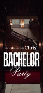 Customizable Bachelor Party Video Template: Grande, E-Invite (Digital Download) Simply Edit, Build Hype