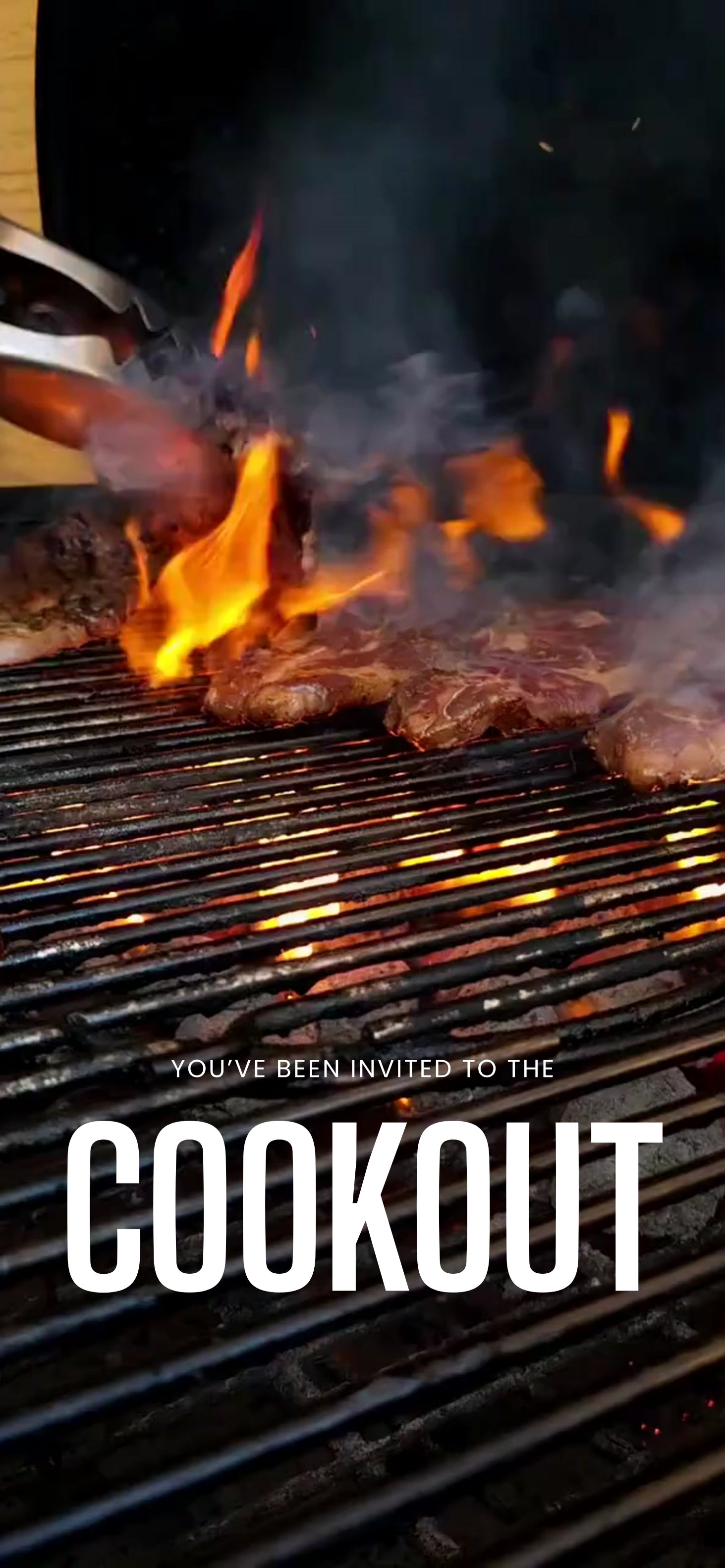 Customizable Cookout Video Template: Grill, E-Invite (Digital Download) Simply Edit, Fire Backyard