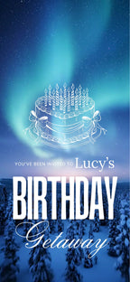 Customizable Adult Birthday Video Template: Northern Lights, E-Invite (Digital Download) Simply Edit, Mystical Vibes
