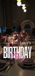 Customizable Girls Party Video Template: Dinner, E-Invite (Digital Download) Simply Edit, Pure Elegance