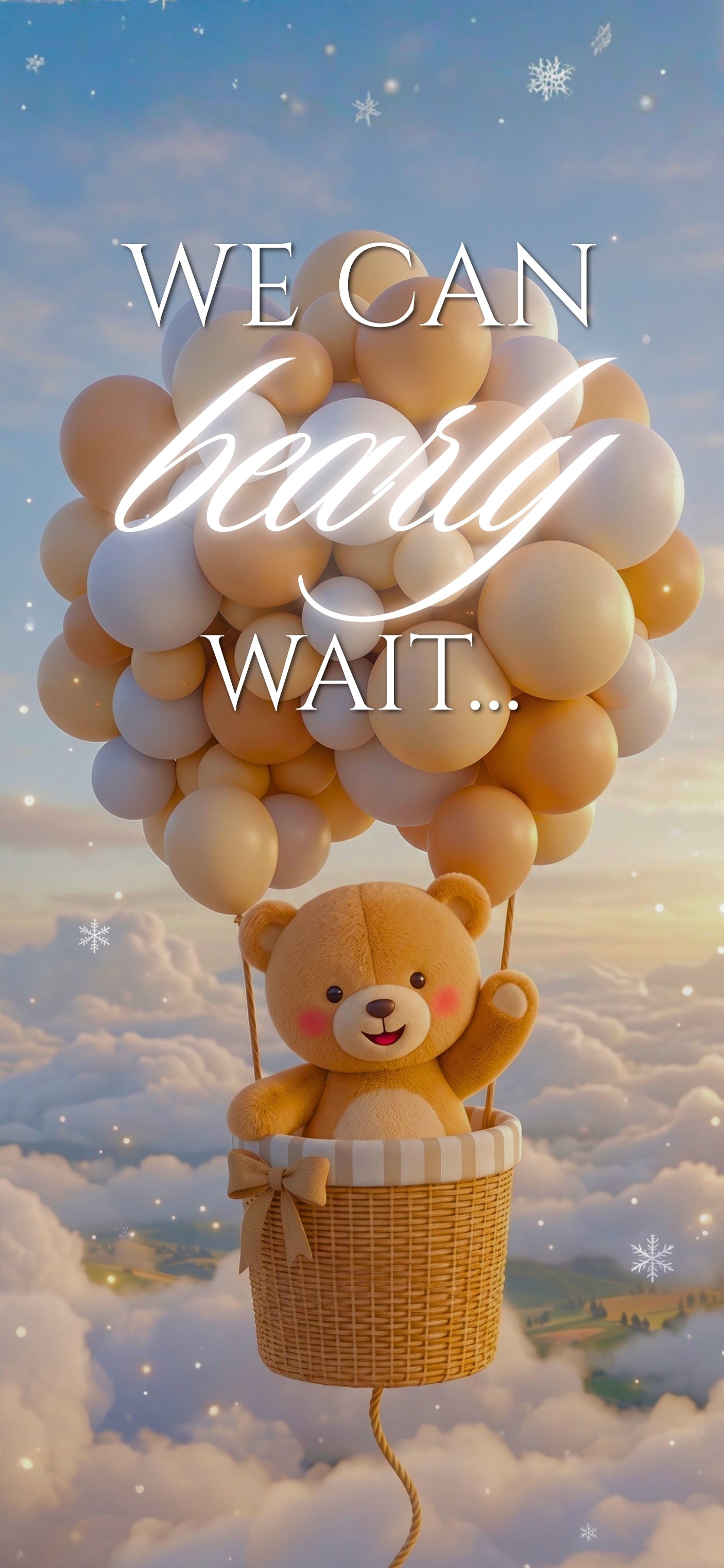 Customizable Baby Shower Video Template: Bear Basket, E-Invite (Digital Download) Simply Edit, Pure Sweetness