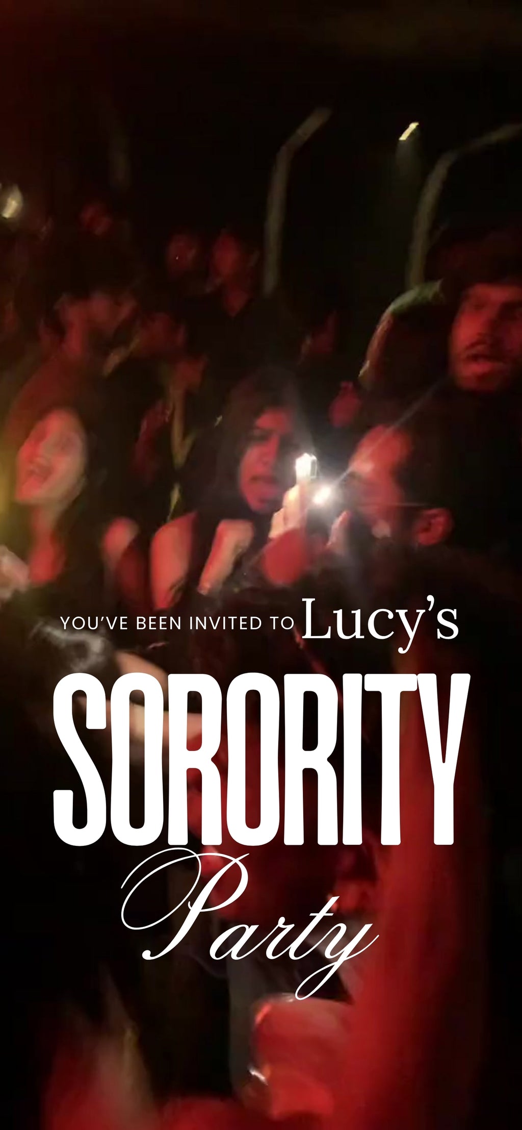 Customizable Party Video Template: Frat House, E-Invite (Digital Download) Simply Edit, Weekend Hype