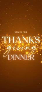 Customizable Thanksgiving Video Template: Golden, E-Invite (Digital Download) Simply Edit, Autumn Elegance