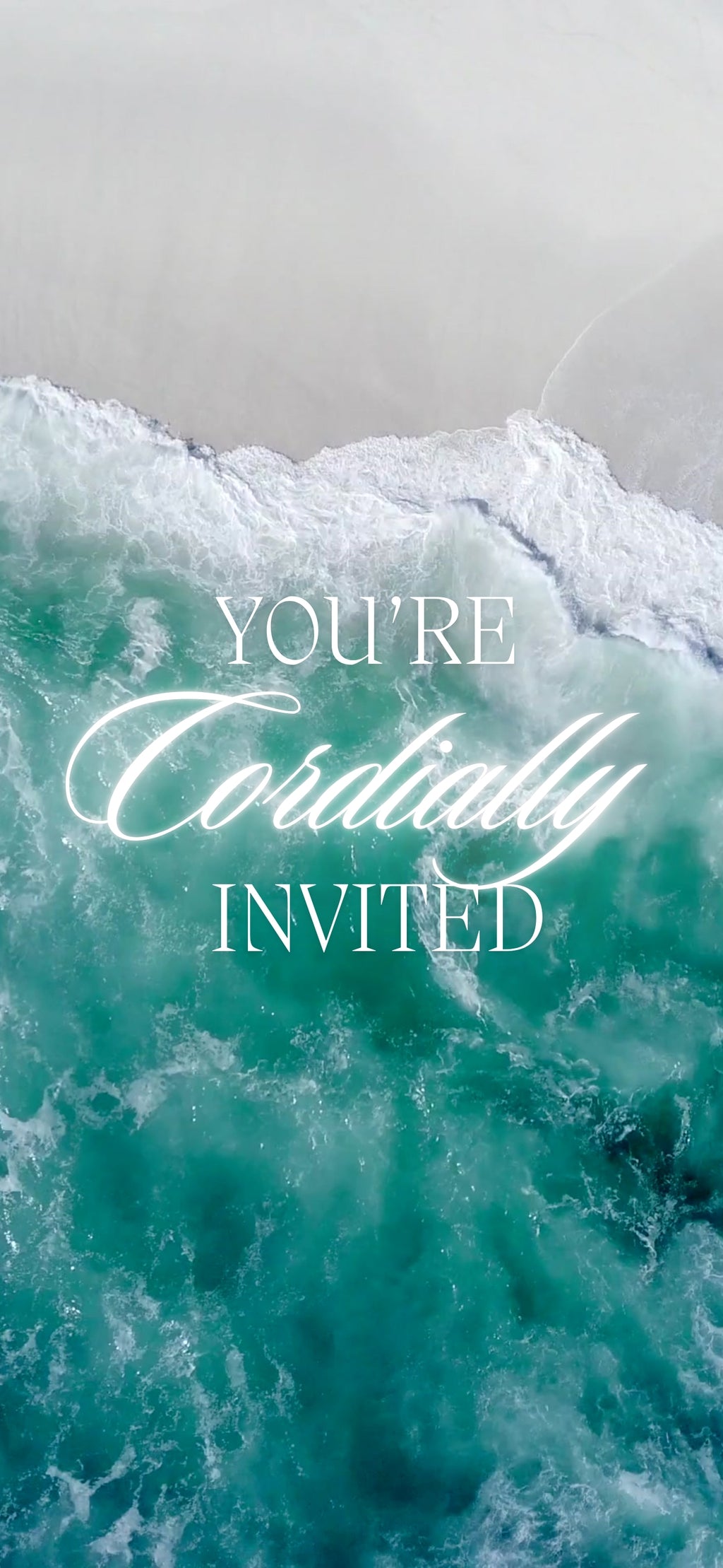 Customizable Western Wedding Invitation Video Template: Beach, E-Invite (Digital Download) Simply Edit, Celebrate Love
