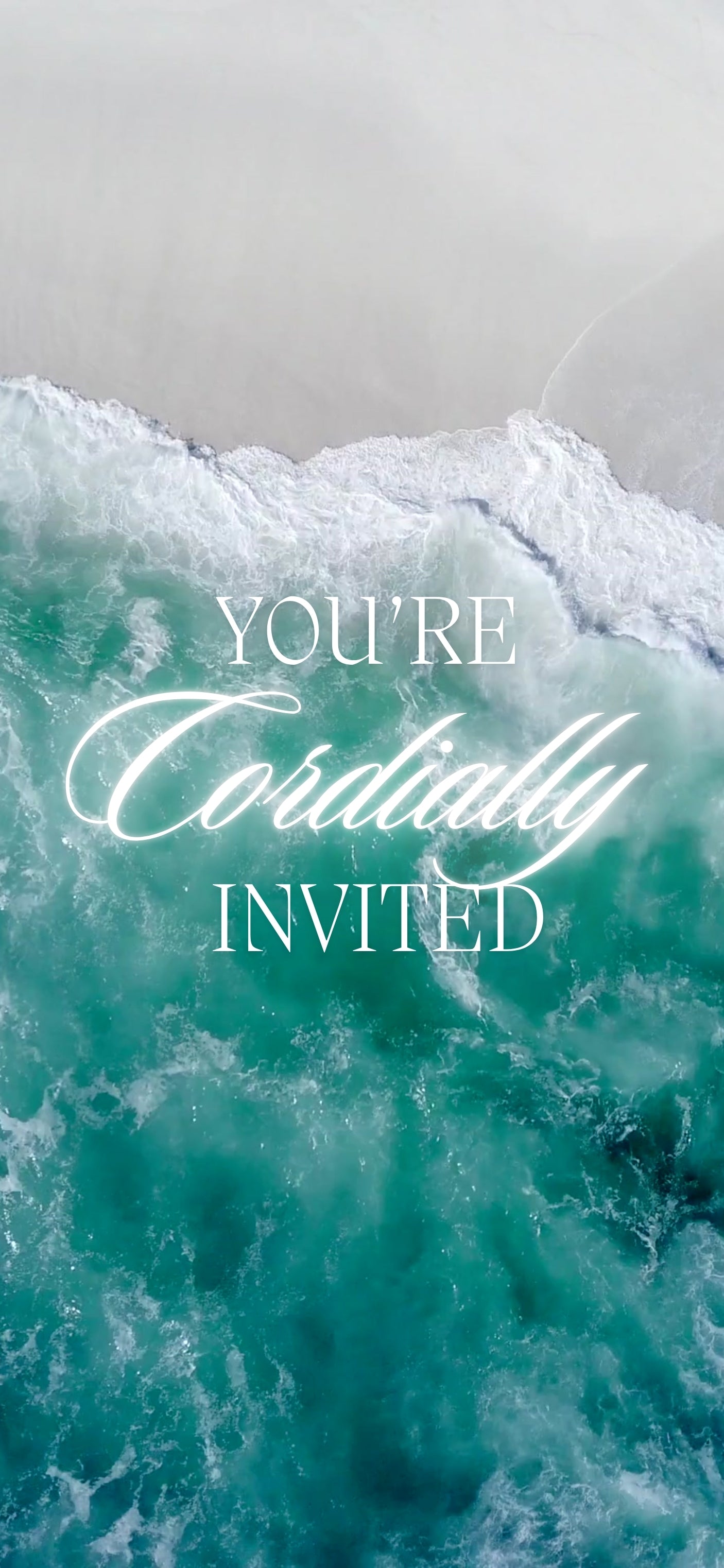 Customizable Western Wedding Invitation Video Template: Beach, E-Invite (Digital Download) Simply Edit, Celebrate Love