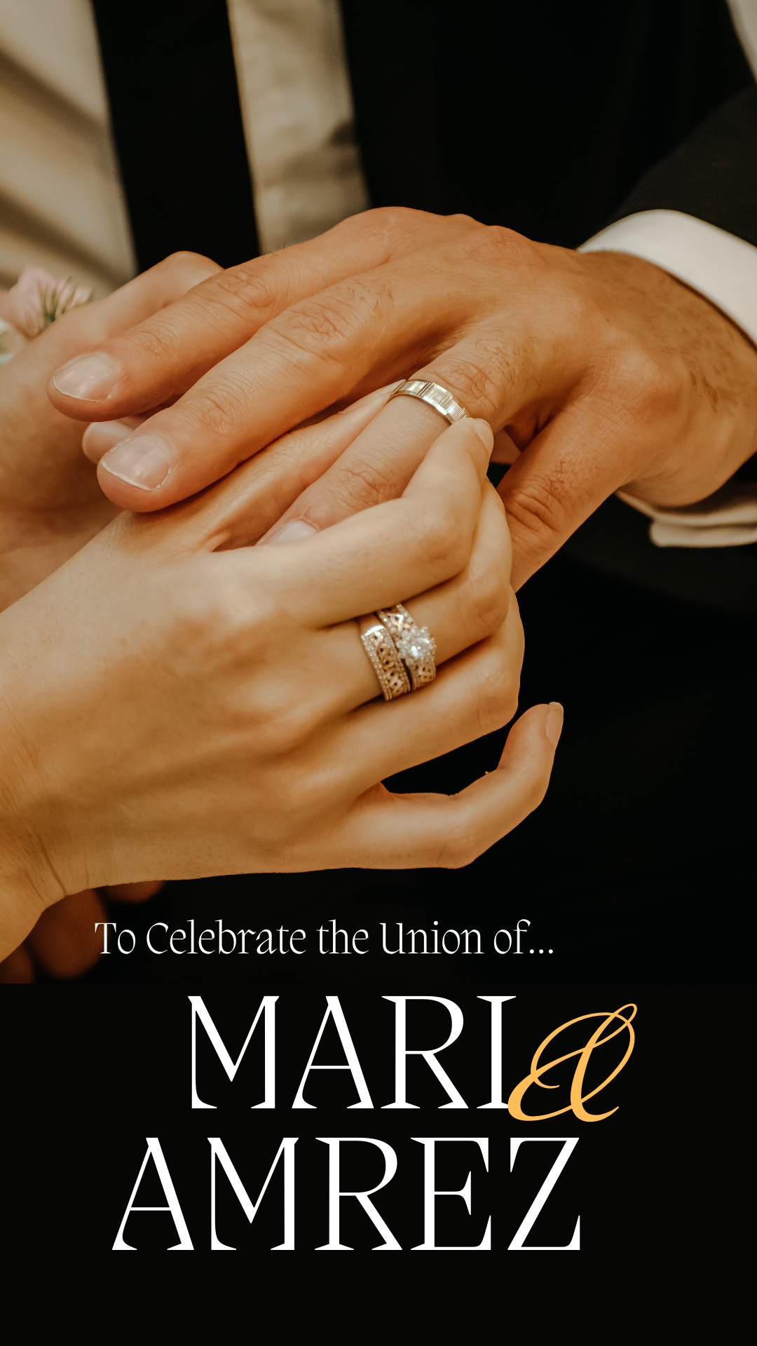 Customizable Western Wedding Invitation Video: Married Hands, E-Invite (Digital Download) Simply Edit, Impress Family