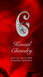 Customisable Indian Wedding Invitation Video Template: Red & White, E-Invite (Digital Download) Simply Edit, Impress Family