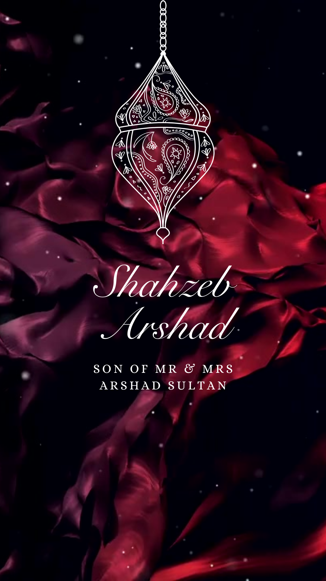 Customisable Islamic Wedding Invitation Video Template: Purple Sparkles, E-Invite (Digital Download) Simply Edit, Impress Family
