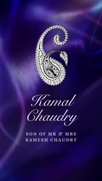 Customisable Indian Wedding Invitation Video Template: Blue & White, E-Invite (Digital Download) Simply Edit, Impress Family