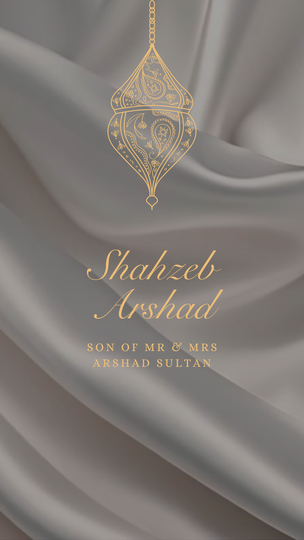 Customisable Islamic Wedding Invitation Video Template: White & Gold, E-Invite (Digital Download) Simply Edit, Impress Family