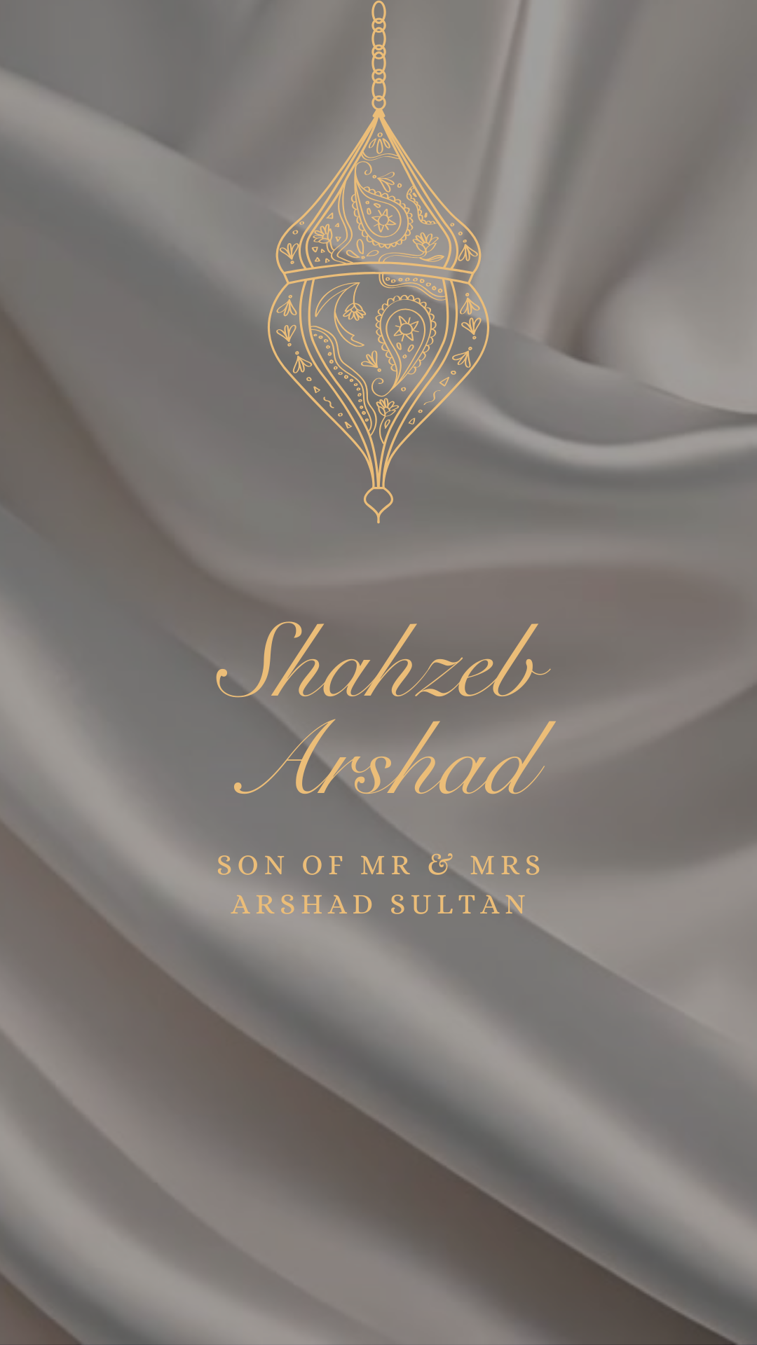 Customisable Islamic Wedding Invitation Video Template: White & Gold, E-Invite (Digital Download) Simply Edit, Impress Family