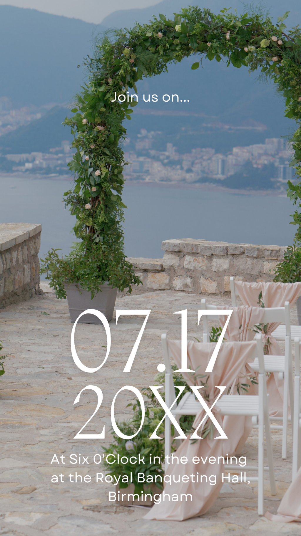 Customizable Western Wedding Invitation Video: Outdoor Venue, E-Invite (Digital Download) Simply Edit, Impress Family