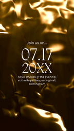 Customizable Western Wedding Invitation Video: Gold & White, E-Invite (Digital Download) Simply Edit, Impress Family