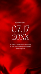 Customizable Western Wedding Invitation Video: Red & White, E-Invite (Digital Download) Simply Edit, Impress Family